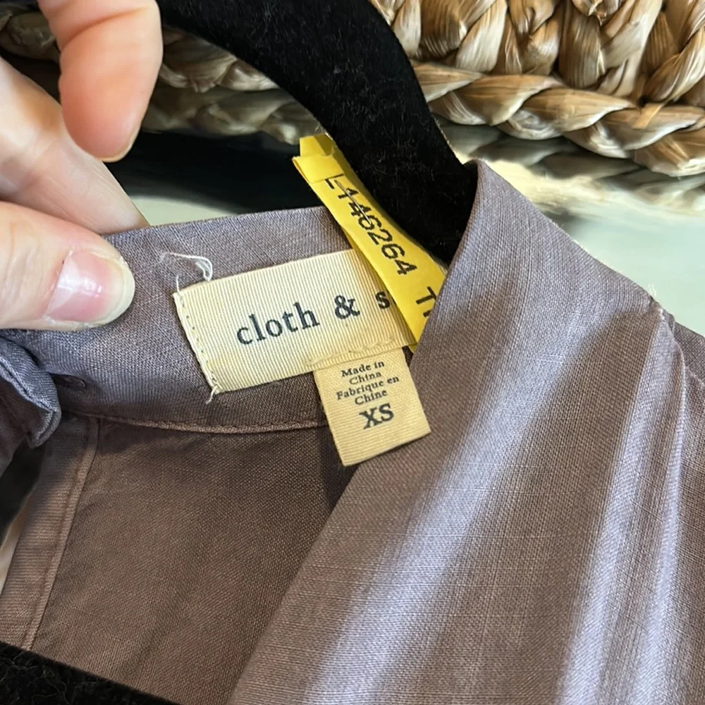 Anthropologie x Cloth & Stone cross front jumper. XS. Like new! - Picture 4 of 5